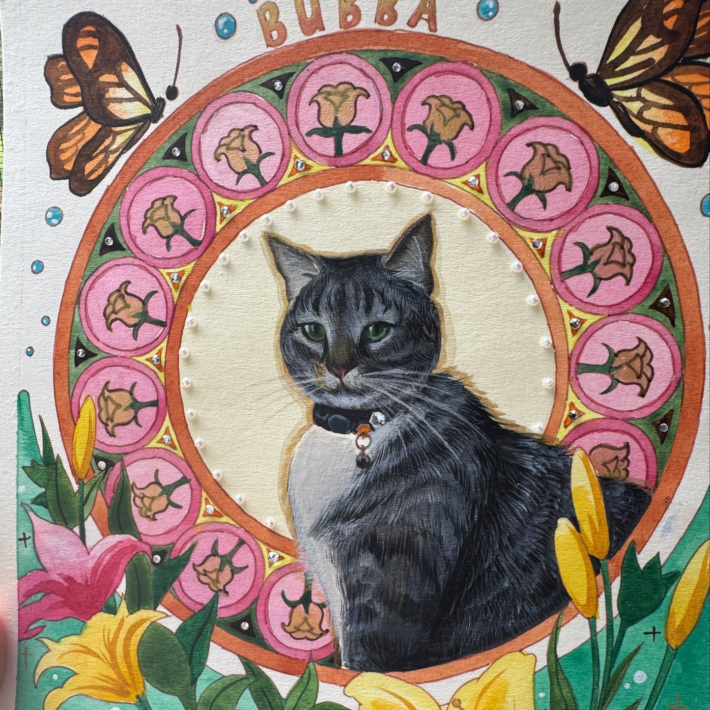 Mucha Style Custom Pet Portrait