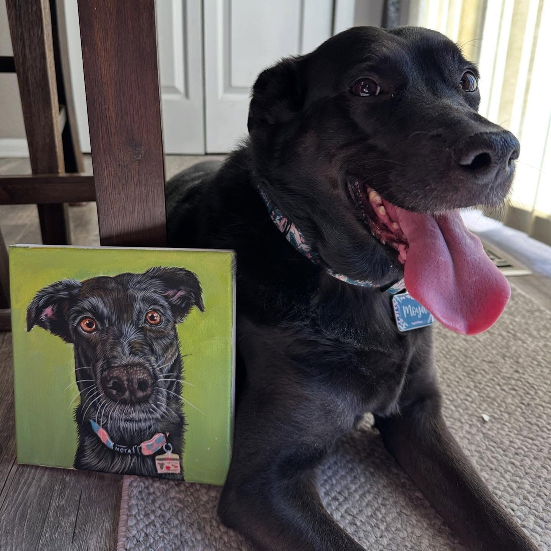 Custom hand-painted French Bulldog portrait showcasing the breed's iconic bat ears and expressive flat face, created by Bolapawzi artists
