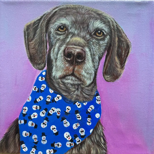 Custom hand-painted dog portrait — the perfect graduation gift for pet lovers heading to college or starting a new career, from Bolapawzi