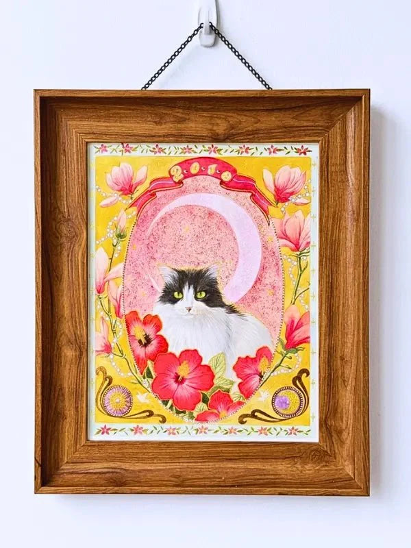 Mucha art nouveau style custom cat portrait — one of Bolapawzi's most heartwarming April 2026 featured pet portraits