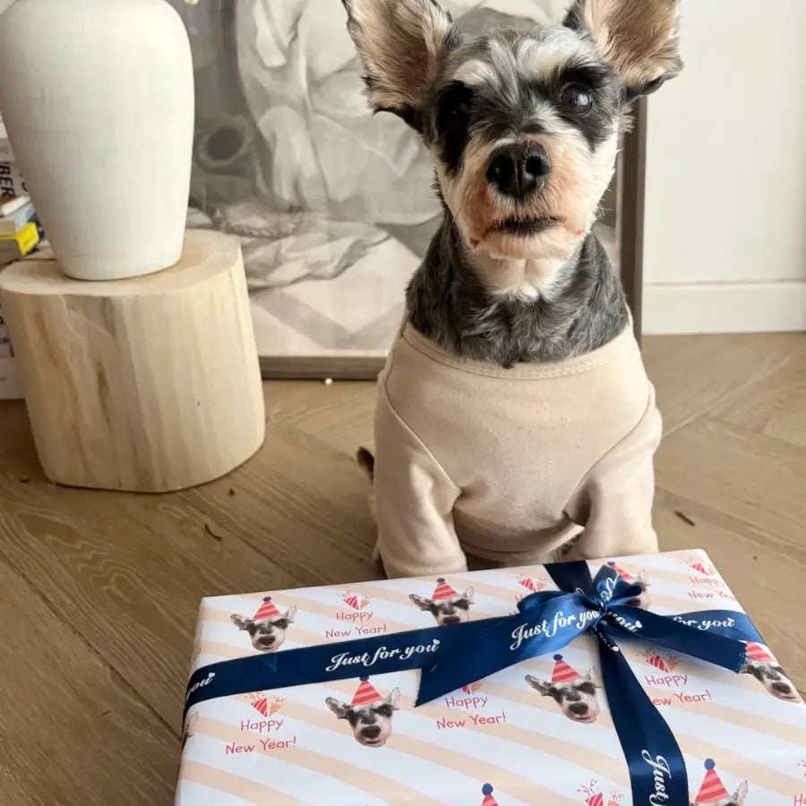 Custom hand-painted pet portrait as a wedding gift — a portrait of the couple's dog that stole the show, from Bolapawzi