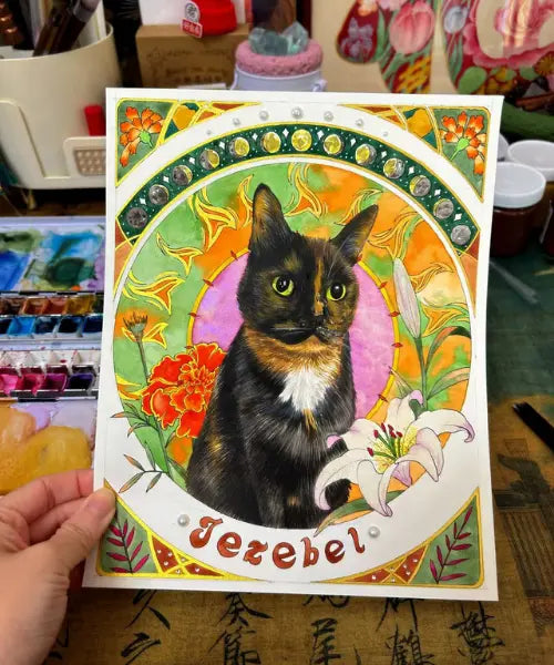 A Cat Dad's First Portrait: Why He Waited 10 Years to Commission Art