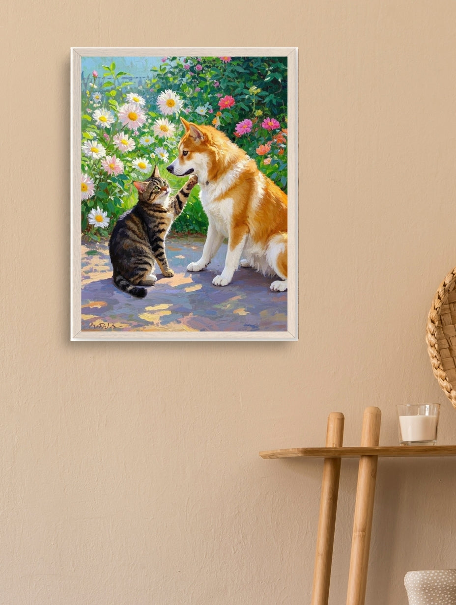 Artistic Style Hand-Painted Custom Pet Portrait-Lakeside