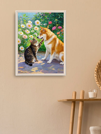 Artistic Style Hand-Painted Custom Pet Portrait-Lakeside
