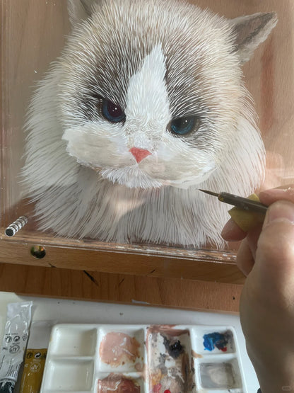 3D Multi-Layer Acrylic Pet Portrait - Custom Depth Art Painting for Dogs & Cats