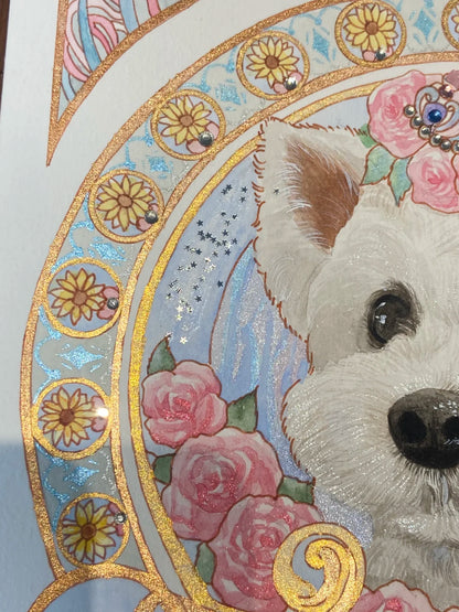 Mucha Style Custom Pet Portrait