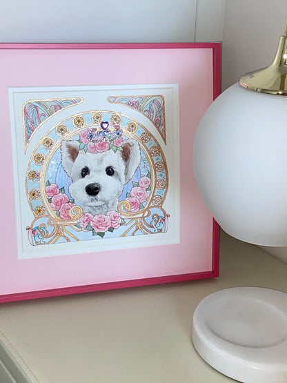 Mucha Style Custom Pet Portrait