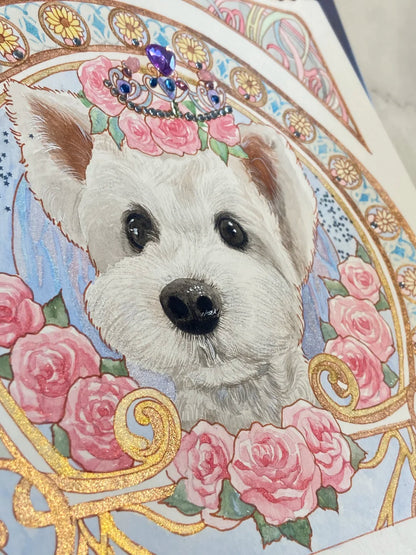 Mucha Style Custom Pet Portrait