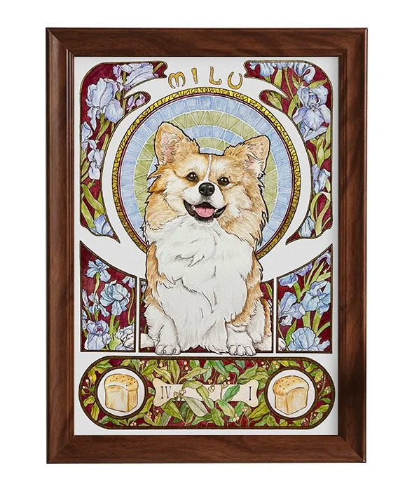 “Musha” Princess Style Custom Pet Portrait-"MILU"