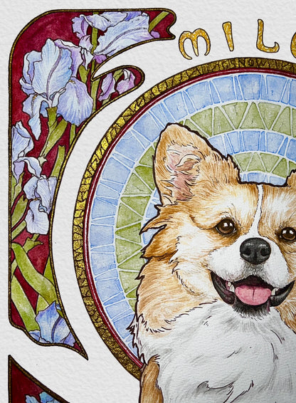 “Musha” Princess Style Custom Pet Portrait-"MILU"