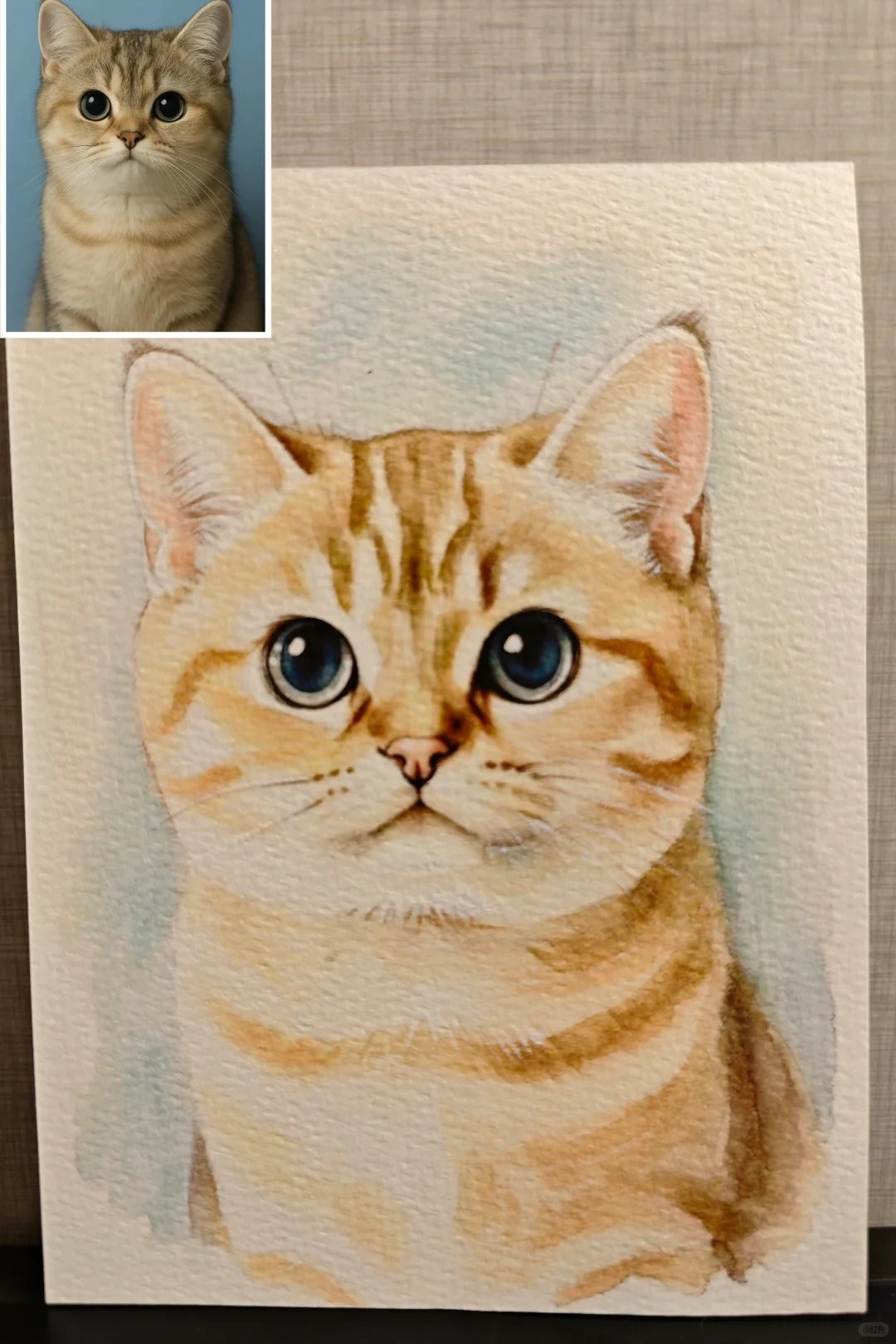Custom Hand-Painted Original Pet Watercolor Artwork (Customized from Photos)