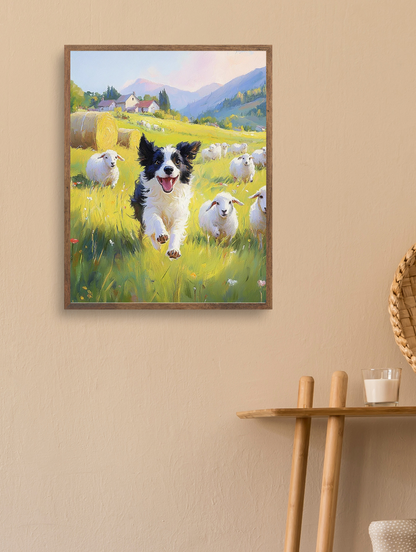 Artistic Style Hand-Painted Custom Pet Portrait -Raise Sheep