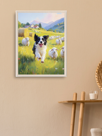 Artistic Style Hand-Painted Custom Pet Portrait -Raise Sheep