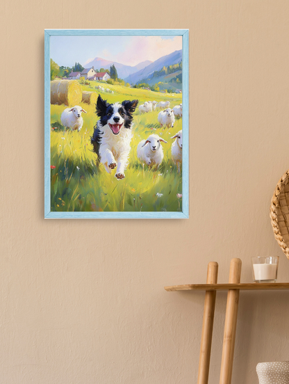 Artistic Style Hand-Painted Custom Pet Portrait -Raise Sheep