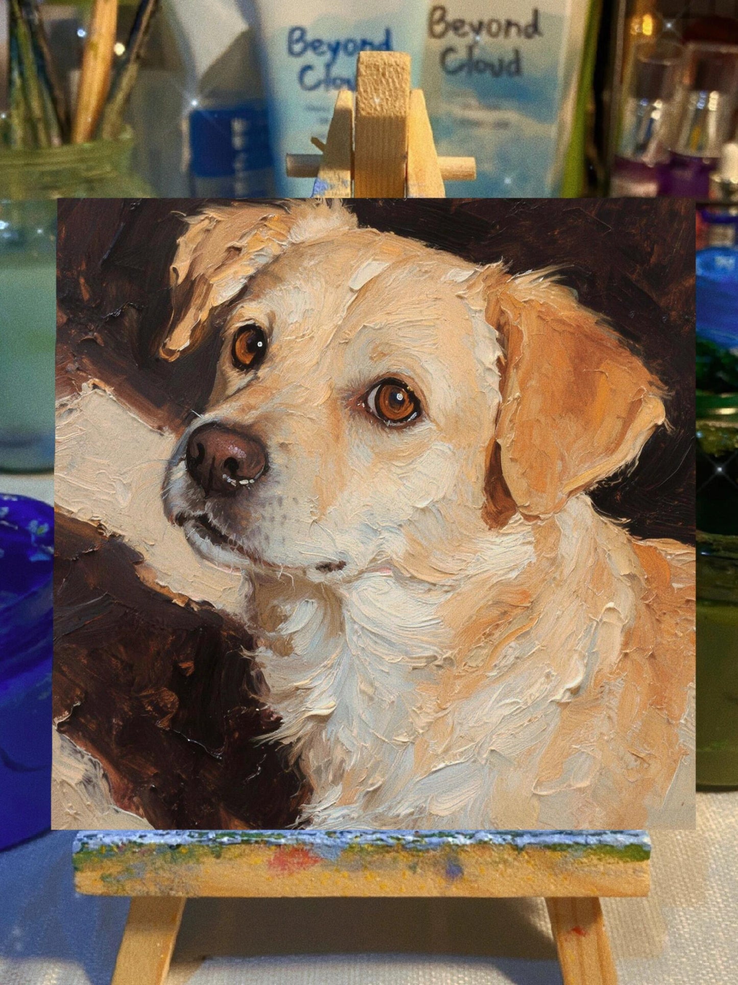 Hand-Painted Realistic Oil Pet Portrait Custom| Lifetime Keepsake