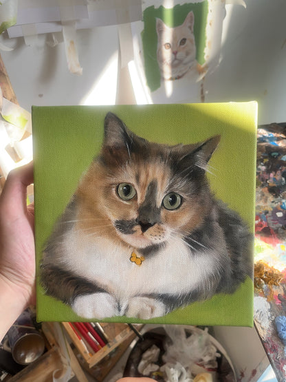Hand-Painted Realistic Oil Pet Portrait Custom| Lifetime Keepsake
