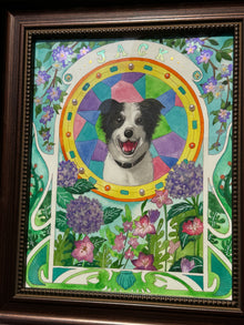 Mucha Style Custom Pet Portrait