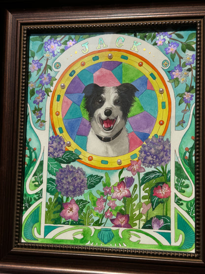 Mucha Style Custom Pet Portrait