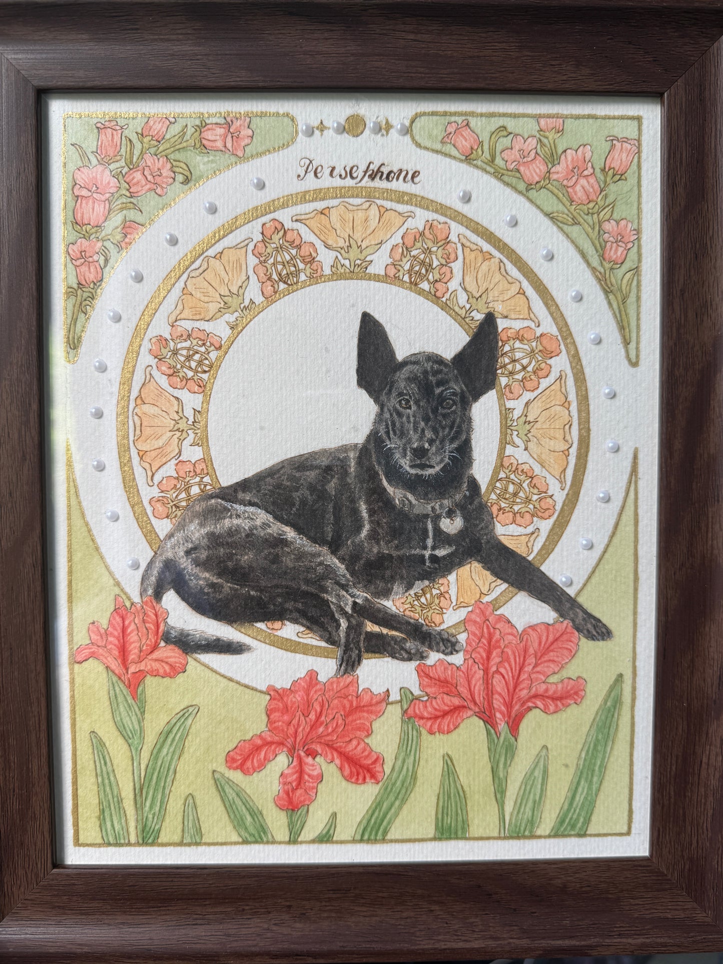 Mucha Style Custom Pet Portrait