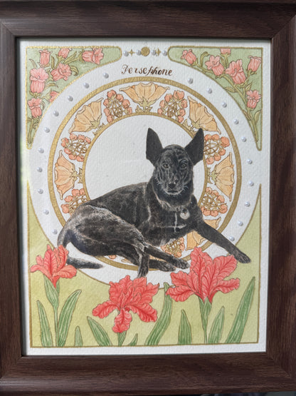 Mucha Style Custom Pet Portrait