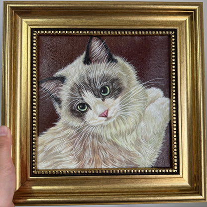 Hand-Painted Realistic Oil Pet Portrait Custom| Lifetime Keepsake
