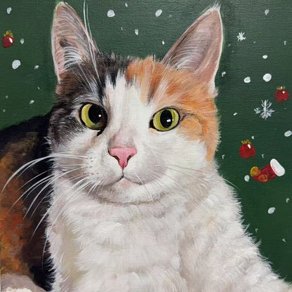 Hand-Painted Realistic Oil Pet Portrait Custom| Lifetime Keepsake