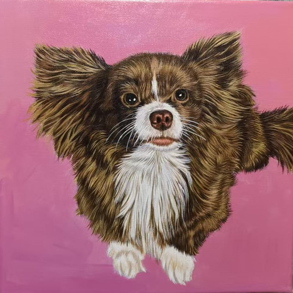 Hand-Painted Realistic Oil Pet Portrait Custom| Lifetime Keepsake