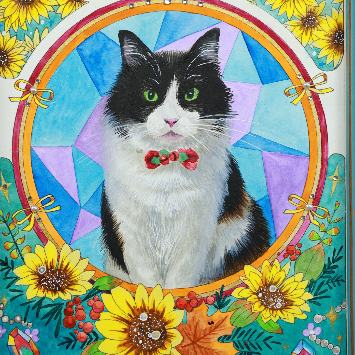 Mucha Style Custom Pet Portrait