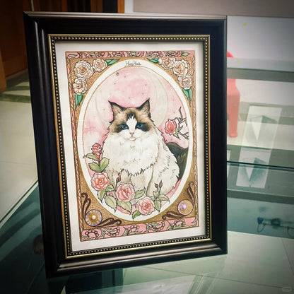 Mucha Style Custom Pet Portrait