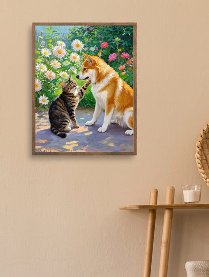 Artistic Style Hand-Painted Custom Pet Portrait-Lakeside