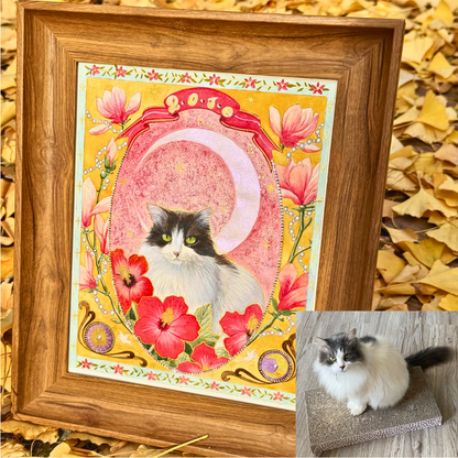 Mucha Style Custom Pet Portrait