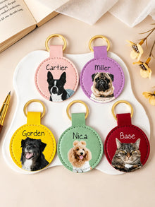 Custom Pet Portrait Keychain