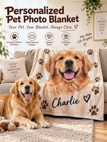 Custom Pet Photo Blankets | Pet Memorial Gifts