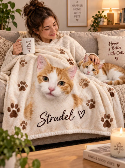 Custom Pet Photo Blankets | Pet Memorial Gifts