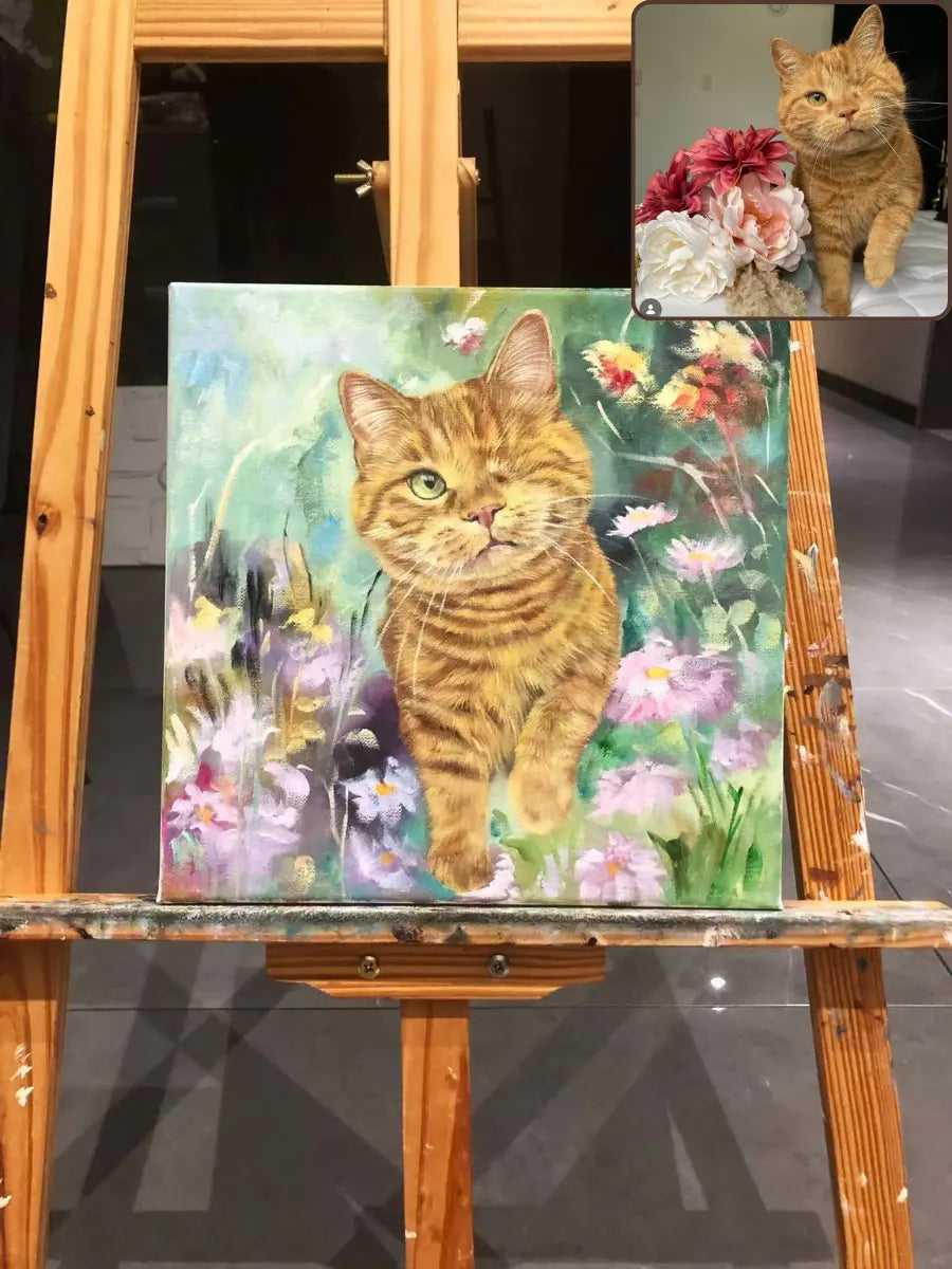 Custom Hand-Painted Pet Portrait — Premium Acrylic, Realistic Style