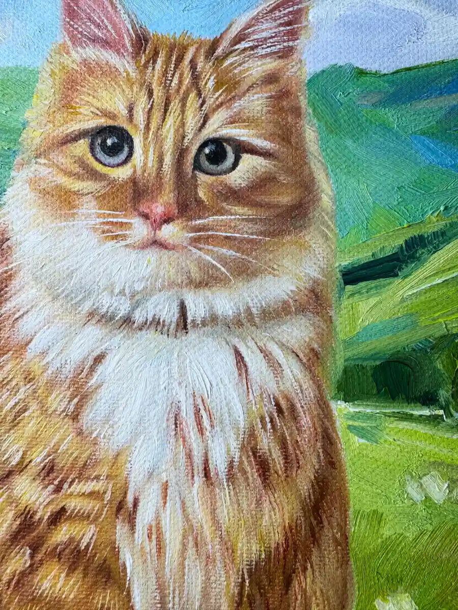 Custom Hand-Painted Pet Portrait — Premium Acrylic, Realistic Style