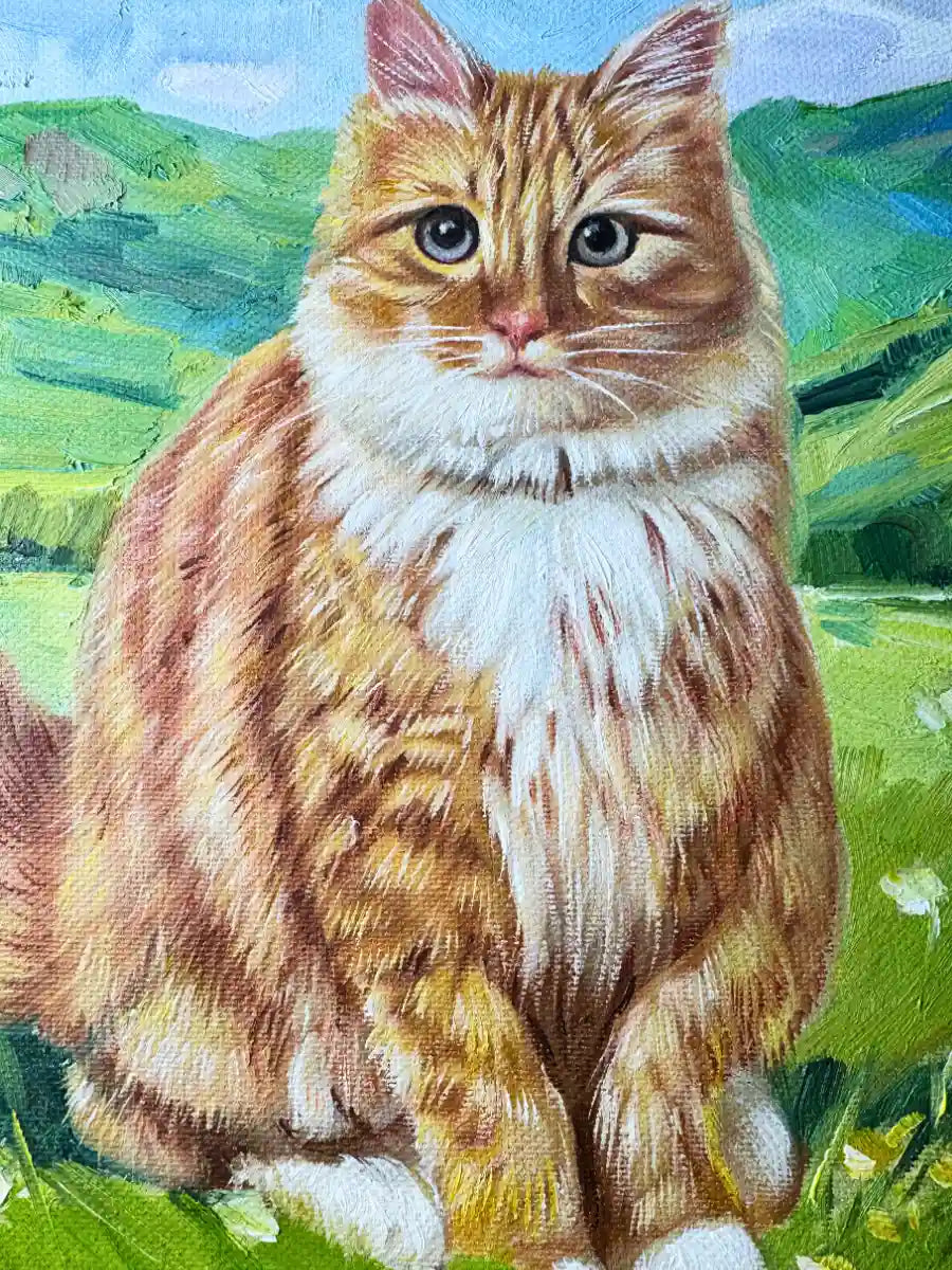 Custom Hand-Painted Pet Portrait — Premium Acrylic, Realistic Style