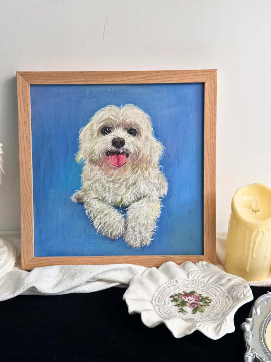 Custom Hand-Painted Pet Portrait — Premium Acrylic, Realistic Style