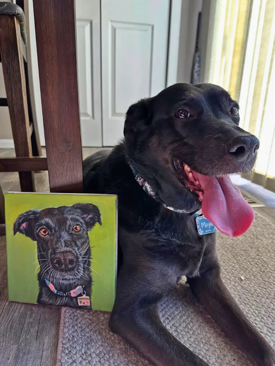 Custom Hand-Painted Pet Portrait — Premium Acrylic, Realistic Style