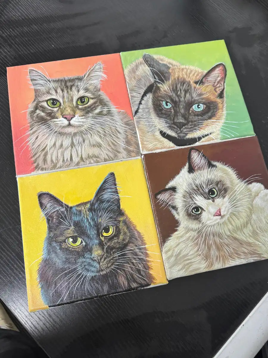 Custom Hand-Painted Pet Portrait — Premium Acrylic, Realistic Style
