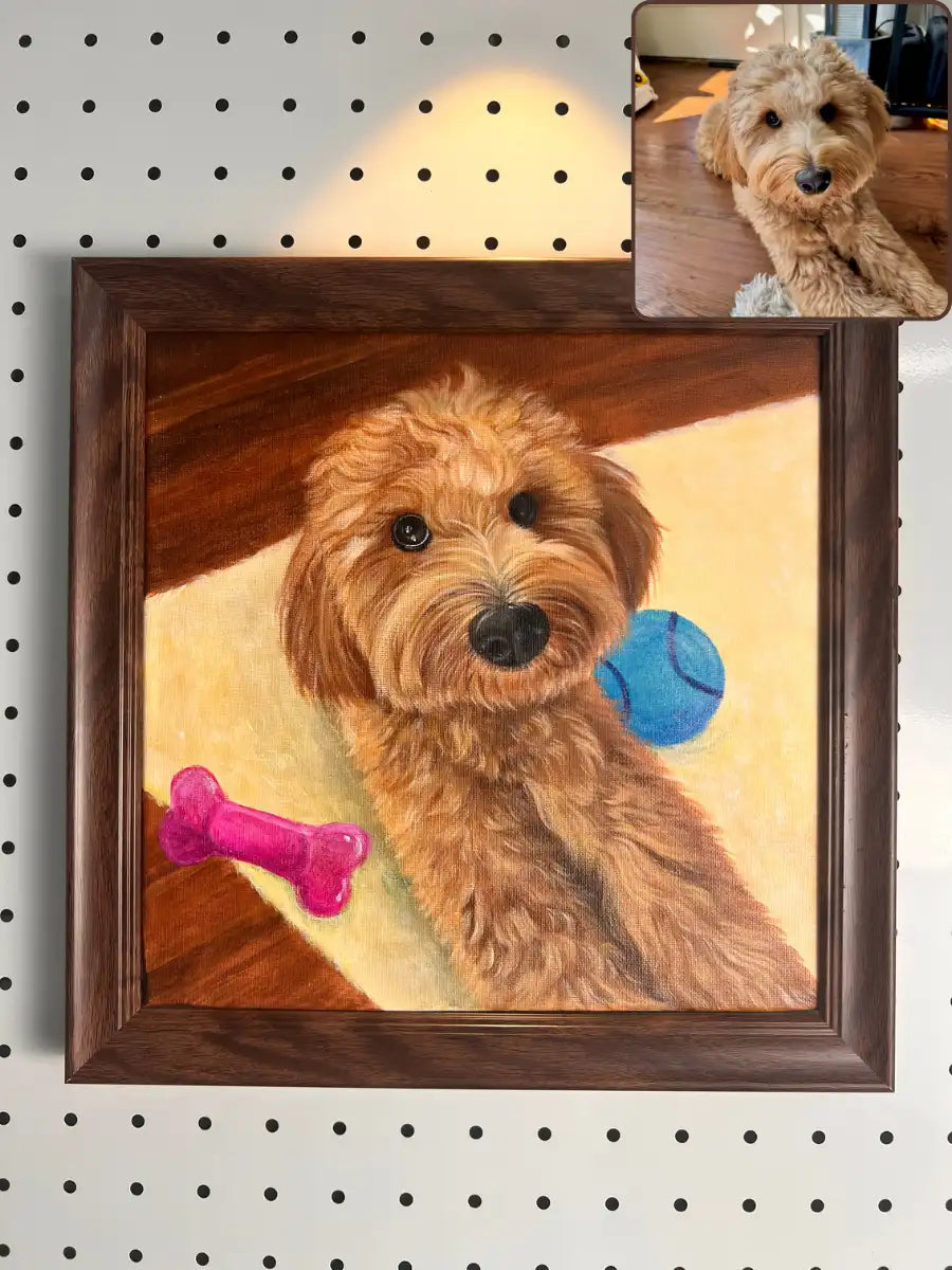 Custom Hand-Painted Pet Portrait — Premium Acrylic, Realistic Style