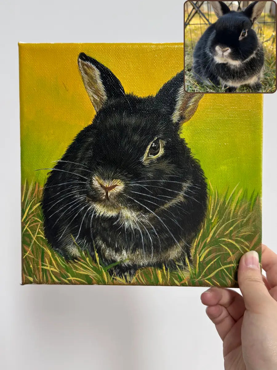Custom Hand-Painted Pet Portrait — Premium Acrylic, Realistic Style