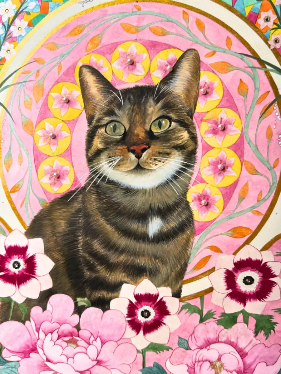Art Nouveau Pet Portrait — Custom Mucha-Style, Hand-Painted