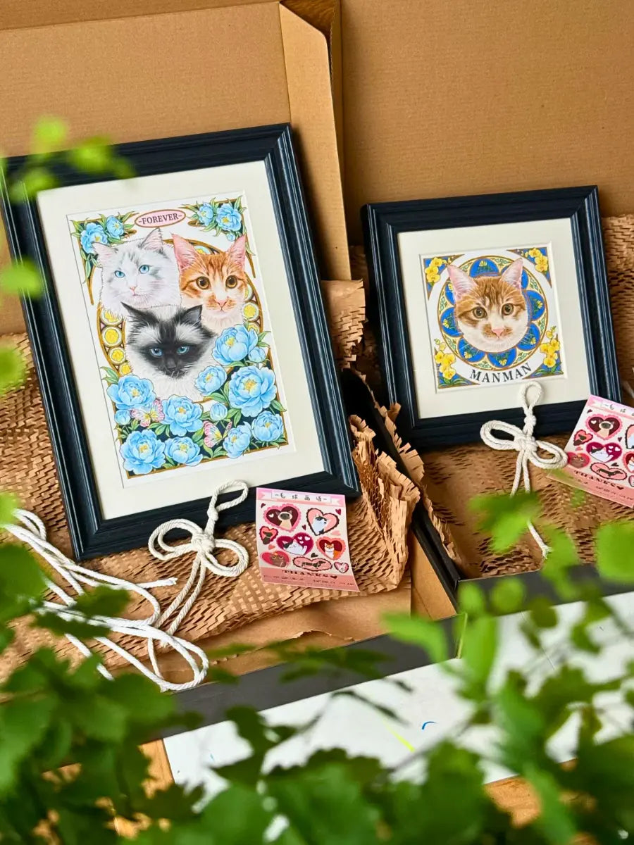 Art Nouveau Pet Portrait — Custom Mucha-Style, Hand-Painted