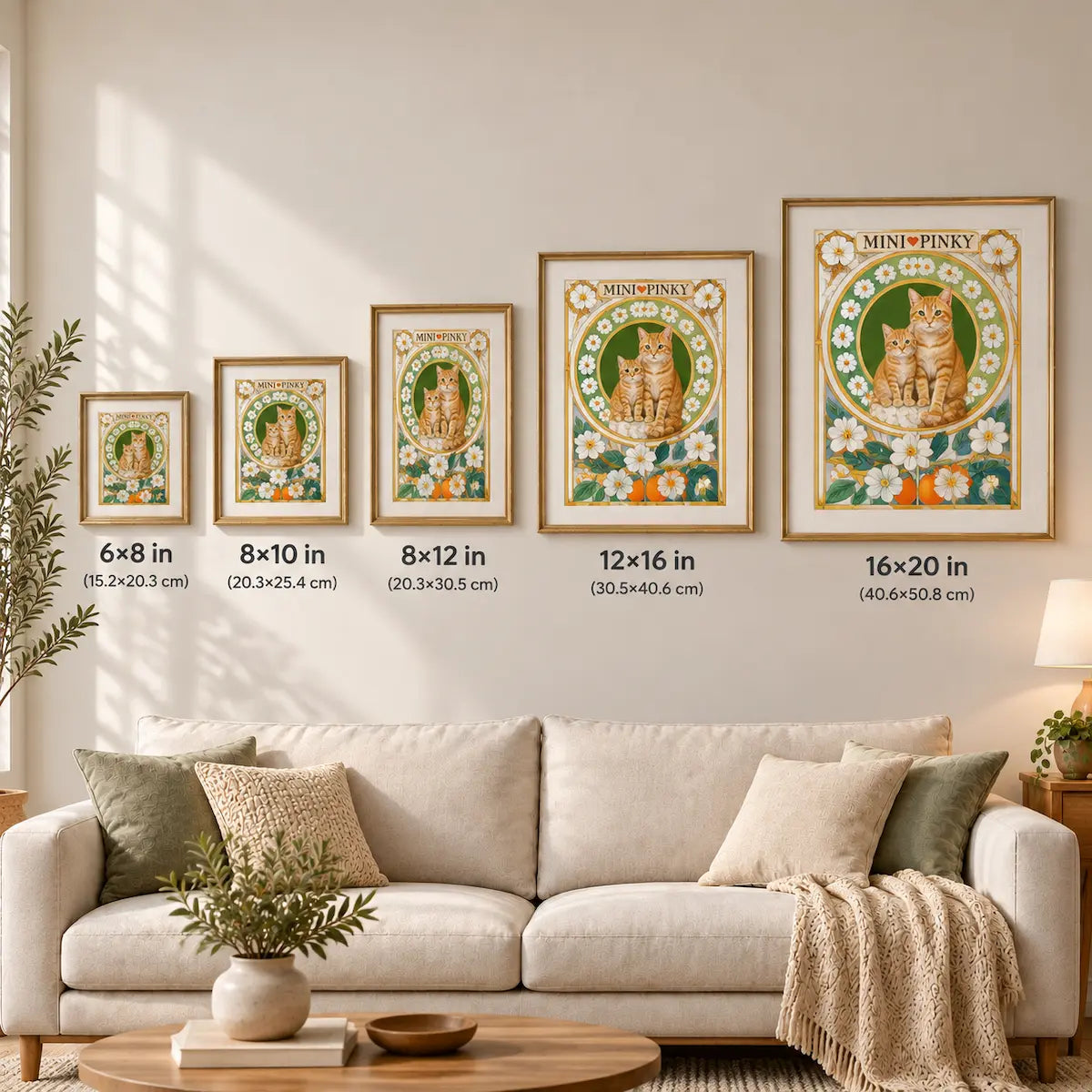 Art Nouveau Pet Portrait — Custom Mucha-Style, Hand-Painted