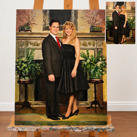 Custom Oil Portraits From Photos—Perfect for Couples, Families, Commemorative Occasions, and Gifts