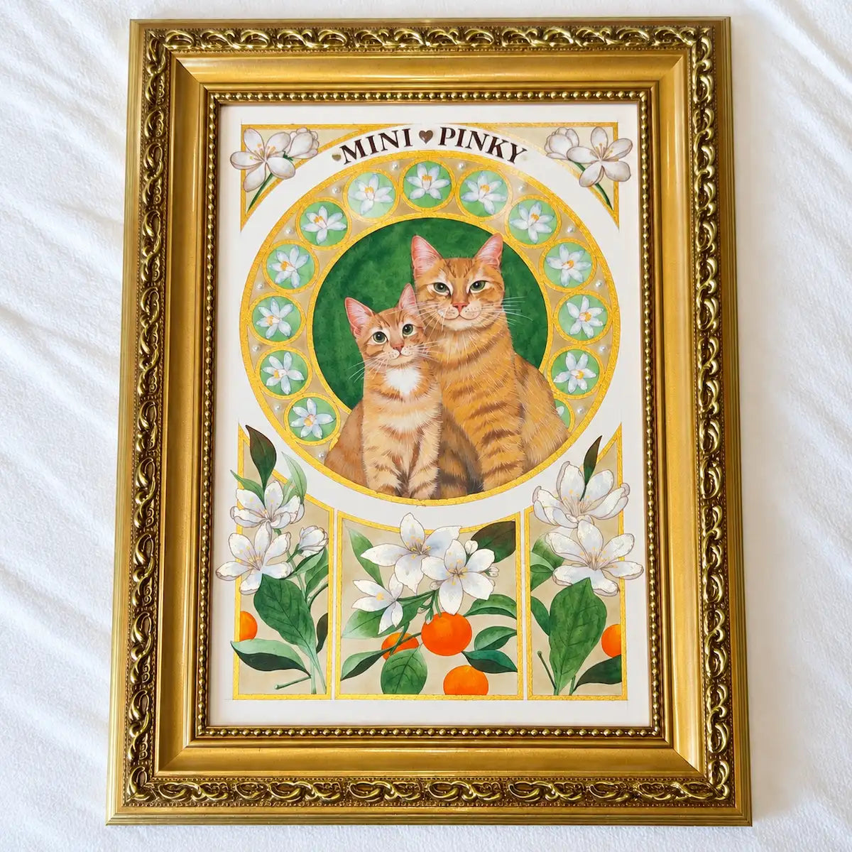 Art Nouveau Pet Portrait — Custom Mucha-Style, Hand-Painted