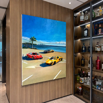 Custom Car Oil Painting Portraits From Photo