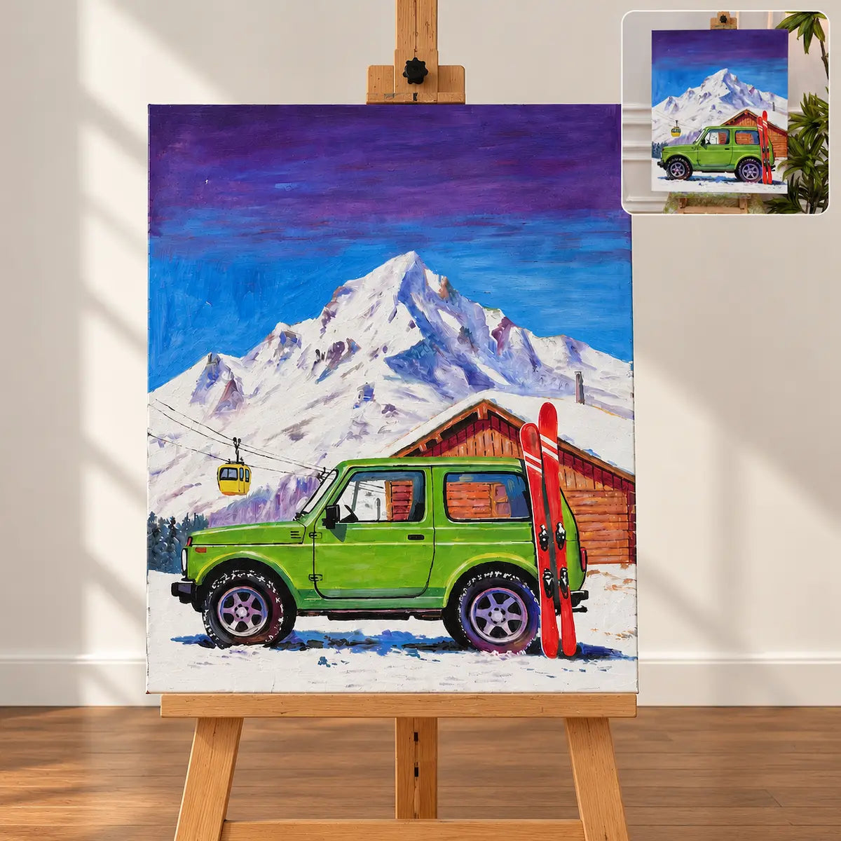 Custom Car Oil Painting Portraits From Photo
