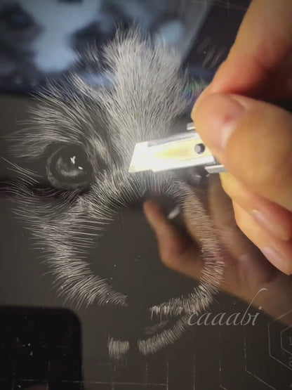 3D Acrylic Pet Portrait - Custom Hand-Carved Layered Art